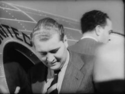 Vittorio Mussolini visits United States Stock Footage