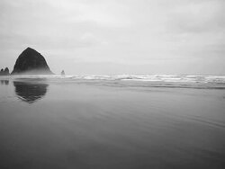 Cannon Beach Haystack - Oregon US Stock Footage
