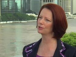 Julia Gillard interview on Australia Flood Crisis News Clip