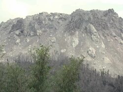 Lava Dome Close Up At Unstable Volcano Stock Footage