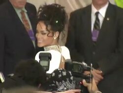 Rihanna - 'Charles James: Beyond Fashion' Costume Institute Gala - Arrivals Stock Footage
