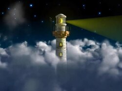 Lighthouse and Clouds serie 2 Stock Footage