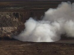 Close up of steam rising from ground. Stock Footage