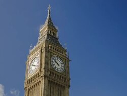 MS TU Big Ben and Union Jack, London Stock Footage