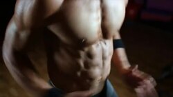 Strong man jogging Stock Footage