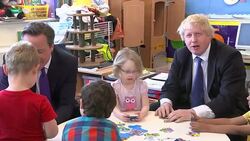 David Cameron and Boris Johnson Advantage nursery visit - General Election 2015 News Clip