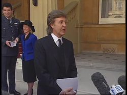 UK: LONDON: PAUL McCARTNEY RECEIVES KNIGHTHOOD News Clip