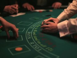 Casino, Blackjack table. Stock Footage