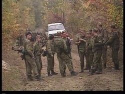 Bosnia - Serb police arrest three Moslem villagers News Clip