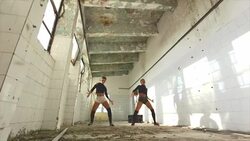 Female hip hop dancers Stock Footage