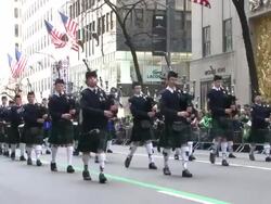 St. Patrick's Day Parade Stock Footage
