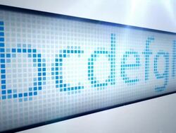 LED Scrolling Text On White - The Alphabet (Full HD) Stock Footage