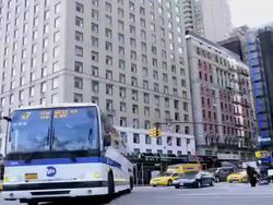 Mass Transit on 6th Avenue Manhattan Stock Footage