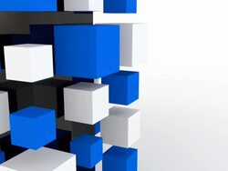Modern Animated Blocks Loop - Blue (HD) Stock Footage