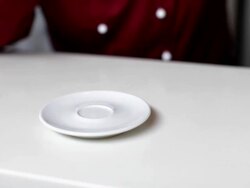 Restaurant chef having espresso in kitchen, two close-ups Stock Footage