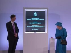 Queen Elizabeth opens London Heathrow Terminal 2 News Clip