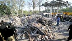 CLEAN: Aftermath of a bomb blast at a filling station in Pakistan News Clip