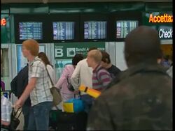 Rescue bid dropped, airport scenes, reax, Berlusconi News Clip