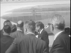Day before Assassination, JFK arrives in San Antonio Stock Footage