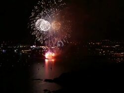 Firework Teams Compete Againist Each Other At The British Firework Championships Stock Footage
