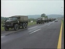YUGOSLAVIA: RUSSIAN MILITARY CONVOY ARRIVES IN KOSOVO News Clip