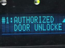 CU Electric car charger displaying charging instructions / Rochester, Michigan, United States Stock Footage