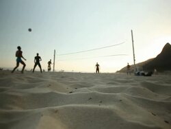 Soccer volleyball Stock Footage