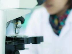 Scientist and bio lab experiment Stock Footage