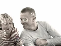 Blowing Soap Bubbles Stock Footage