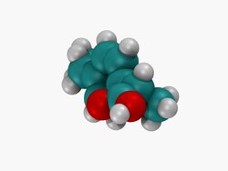 CGI showing space-filling three-dimensional molecular model of the ibuprofen, brand name Advil or Motrin Stock Footage