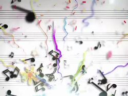 Fun Kids Background Loop - Musical Notes Blue (Full HD) Stock Footage