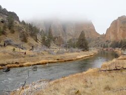 HD Deschutes River by Smith Rock Oregon Stock Footage