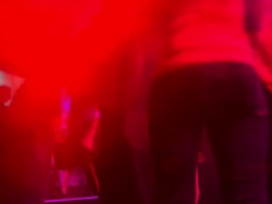 HD Disco dancers medium shot Stock Footage