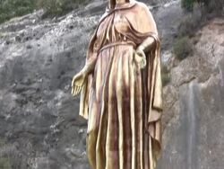 Virgin Mary Statue from Ephesus Stock Footage