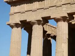 Agrigento, temple of Concord, a splendid example of Doric architecture, 4th century B.C. Stock Footage