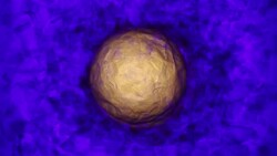 Glowing Paper Planet with Light Pulse Loop Stock Footage