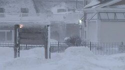 Blizzard, Snow Storm, Blowing Snow - Plymouth, Massachusetts Stock Footage