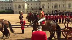 Spanish King Felipe in carriage with The Queen News Clip
