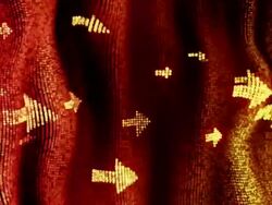 Flowing Particle Arrows Stock Footage