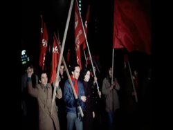 SYND 4 3 71 ANTI-FASCIST DEMONSTRATION News Clip