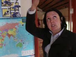 War Devastation in Eastern Ukraine - Semyonovka - interview Stock Footage