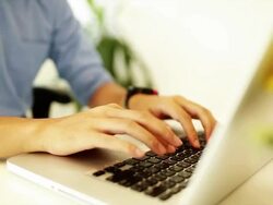 Lifestyle working with laptop Stock Footage