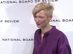 Tilda Swinton at National Board of Review Awards Gala - Red Carpet at Cipriani 42nd Street on 1/10/2012 in New York City, NY. Stock Footage