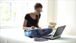 Learning at home Stock Footage