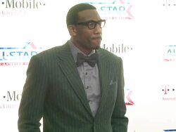 Amar'e Stoudemire at the T-Mobile Magenta Carpet At The 2011 NBA All-Star Game at Los Angeles CA. (Footage by WireImage Video/GettyImages) Stock Footage