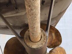 Warship repaired in dock Stock Footage