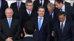 NATO Secretary General and def mins family photo after Afghan talks News Clip
