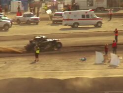 WS, TS, Off road racing vehicle riding on sandy track, Laughlin, Nevada, USA Stock Footage