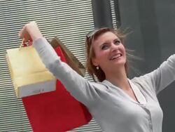 HD: Happy Shopper Stock Footage