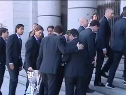 Real Madrid celebrate league title win Stock Footage